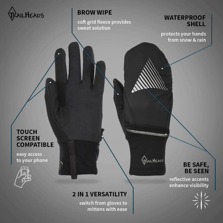 TrailHeads - Wholesale Gloves - Women's - Women's Convertible Running Gloves