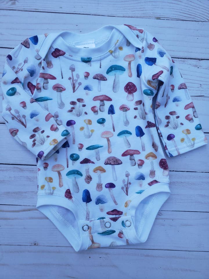 Small Blessings Design - Wholesale Bodysuit (Non-Footed) - Baby - Mushroom bodysuit, infant clothing, infant bodysuit