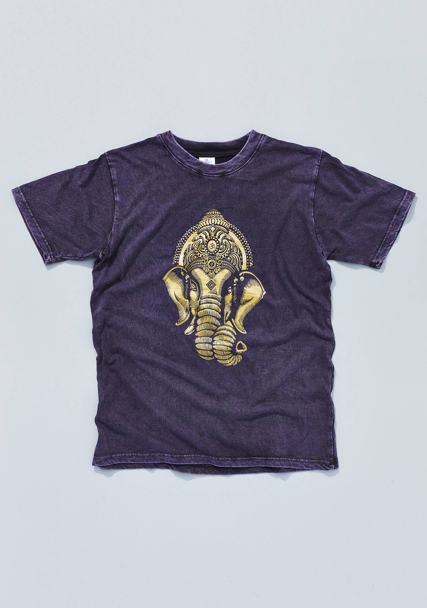 Namaste - Wholesale Screen Printed T-Shirt - Unisex - Unisex Stone Washed Ganesh Print T-Shirt2