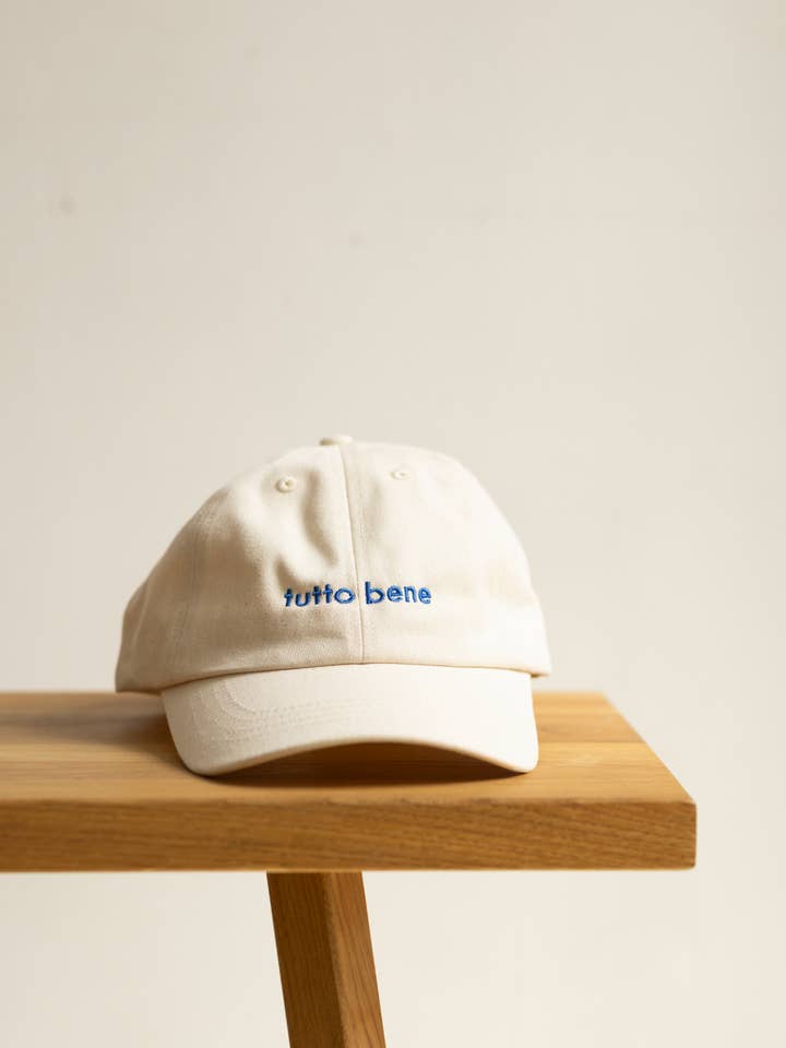 Cap - Tutto Bene - Ecru + Blue for wholesale by &Friends