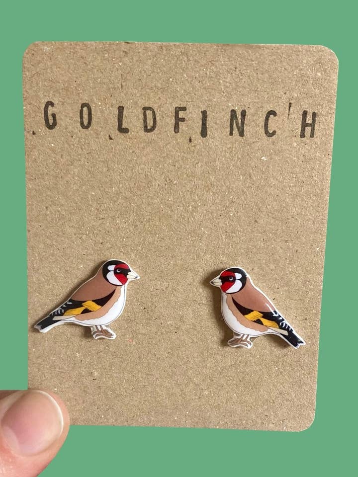 Orecchini a forma di piccolo cardellino. per la vendita all'ingrosso da parte di RatBeanKat