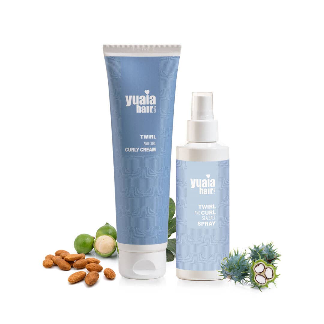 Yuaia Haircare - Vendita all'ingrosso Kit/set per la cura dei capelli - Crema Curl e spray al sale marino - Set Twirl and Curl
