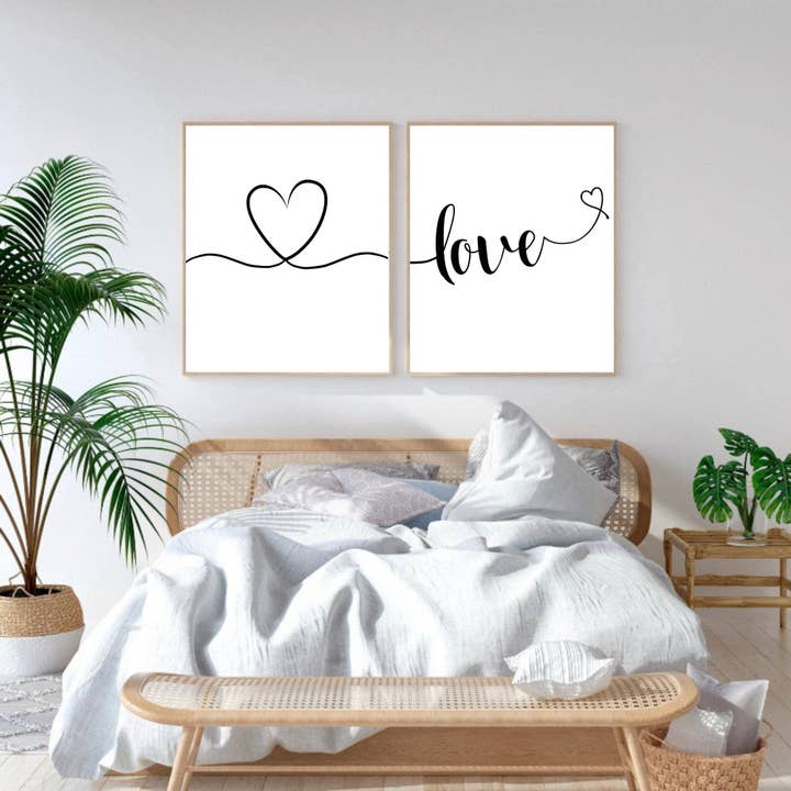 Love Poster, Typographical Black And White Prints, Poster for wholesale by PRINTD image