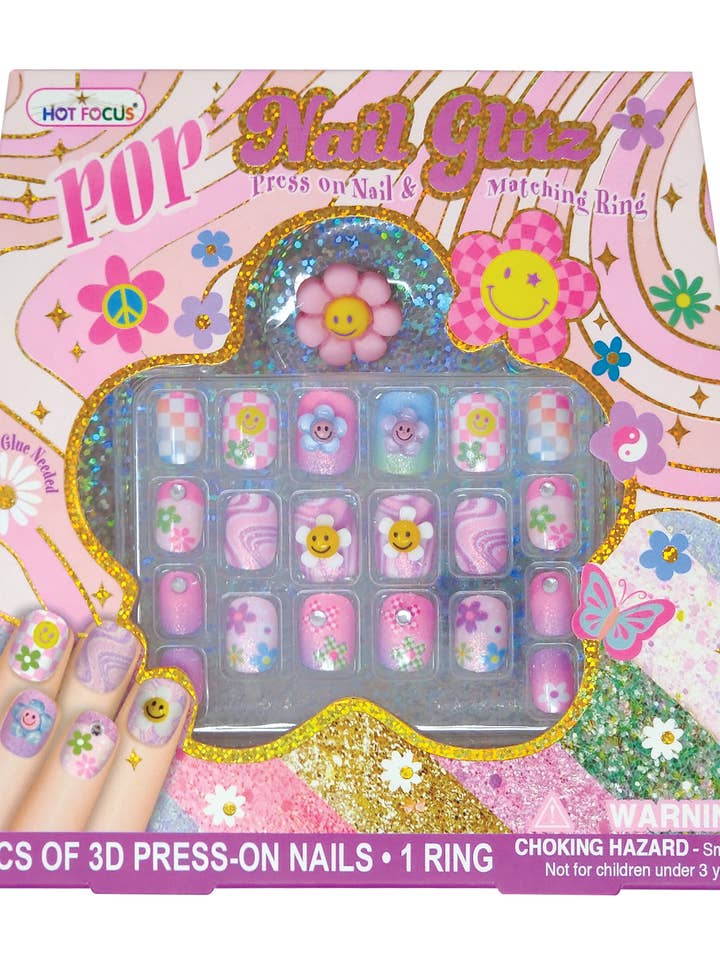 Pop Nail Glitz, Groovy Flower for wholesale by Hot Focus, Inc.