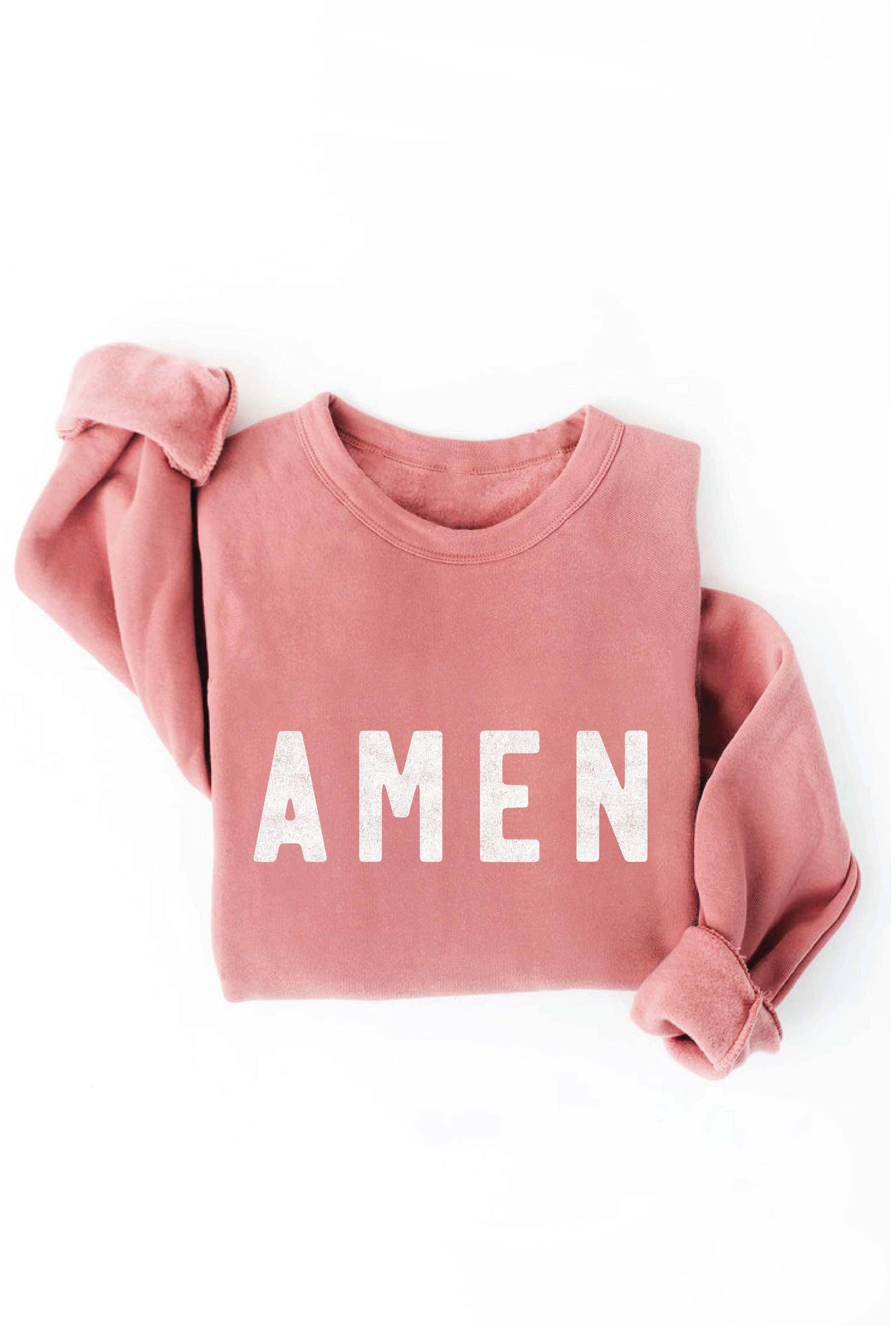 OAT COLLECTIVE - Wholesale Graphic Sweatshirt - Women's - AMEN Graphic Sweatshirt3