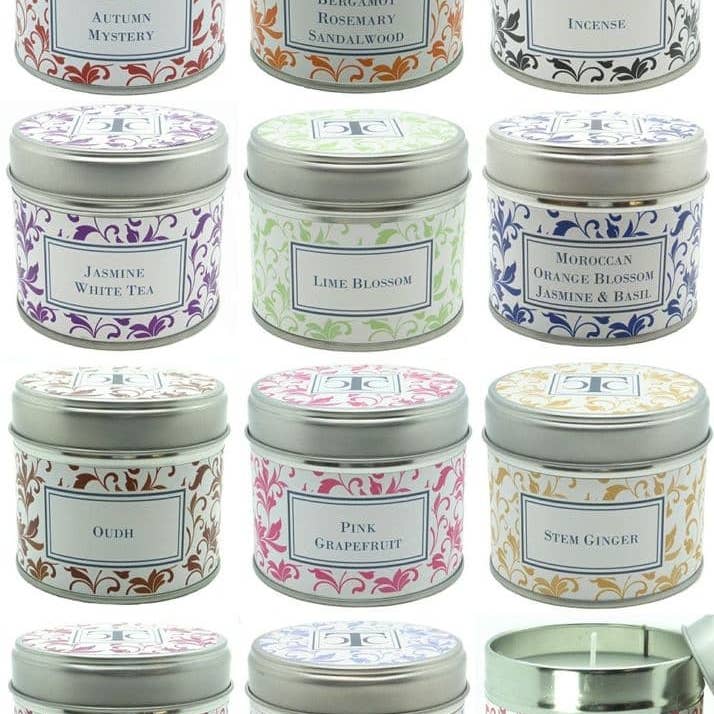 The Candle Company – Velas de viagem por atacado – Lata de vela perfumada de jasmim e manjericão de flor de laranjeira marroquina2