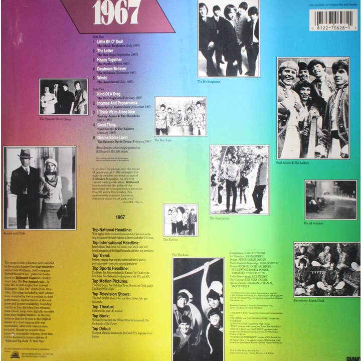 Square Deal Recordings & Supplies - Wholesale Music CD/Vinyl - Vinyl - Sealed 12" LP - VA - Billboard Top R'N'R Hits: 19671