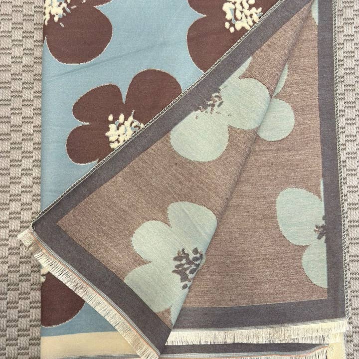 ADORA - Wholesale Scarf - Women's - double-faced floral scarf2