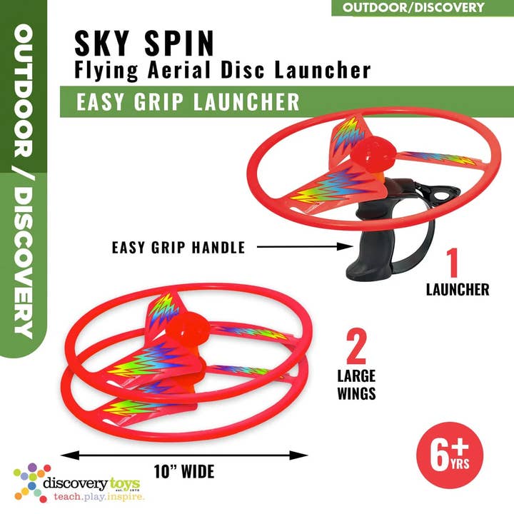 Discovery Toys - Wholesale Toy Set - Kids - SKY SPIN Flying Copter Outdoor Toy