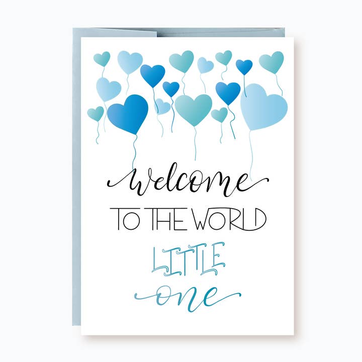 Welcome to the World Little One | New Baby Card for Boy for wholesale by Hemana Paperie