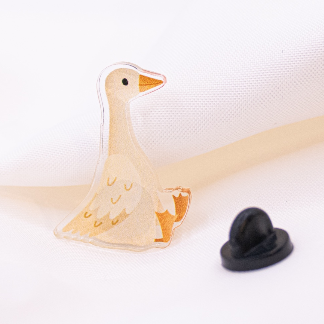 Tilda&Theo – wholesale Brooch – Pin goose acrylic animals - gift geese brooch backpack decoration0