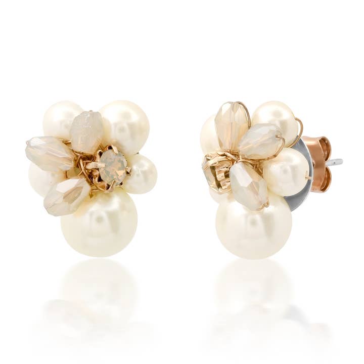Pearl Beaded Cluster Studs for wholesale on Faire
