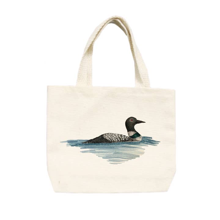 Loon on water, borsa piccola per la vendita all'ingrosso da parte di Tina Labadini Designs