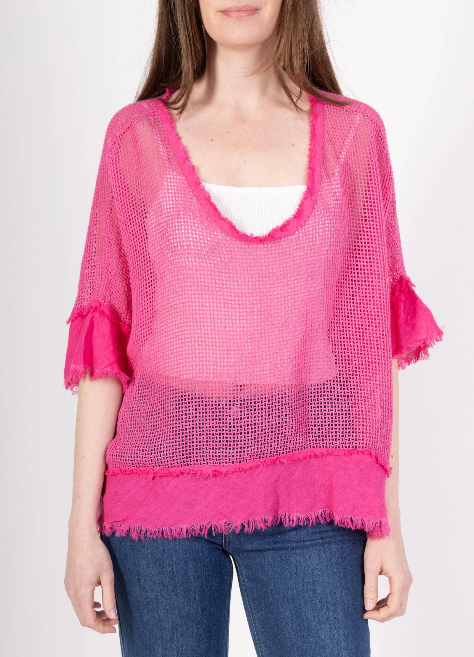 LINEN & COTTON HOUSE – Großhandel Bluse – Damen – TOP AUS BAUMWOLLSTRICK 23911 100 % BAUMWOLLE21