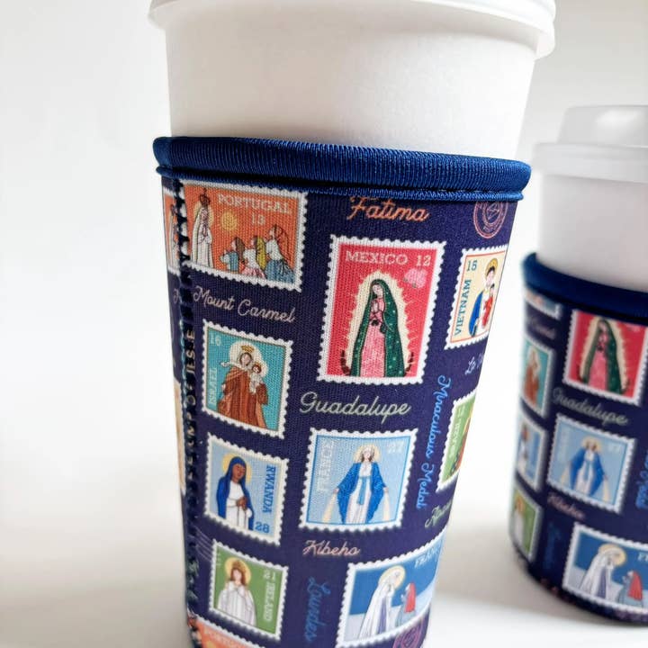 The Stump of Jesse - Vente Housses de boisson - Manchon à boisson catholique Ave Maria | Manchon à café4