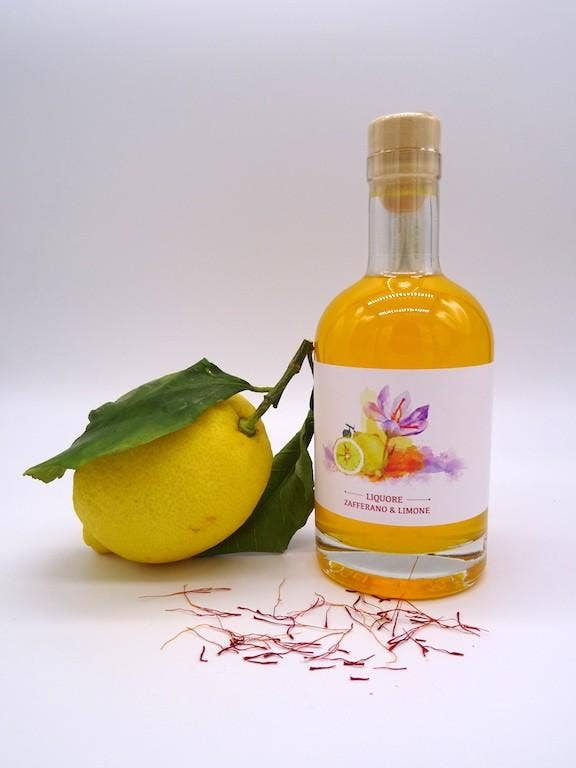 NY! Safran og citron likør 35cl flaske for engroshandel hos Shirin Persia
