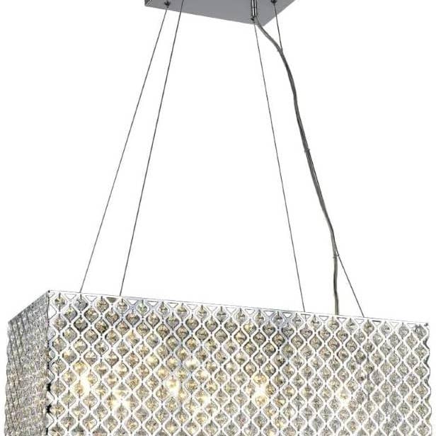 Decor Living Emily 4-Light Crystal & Chrome Chandelier for wholesale by UBM Wholesale