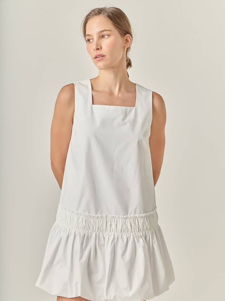 Shirring Detailed Sleeveless Dress for wholesale by English Factory