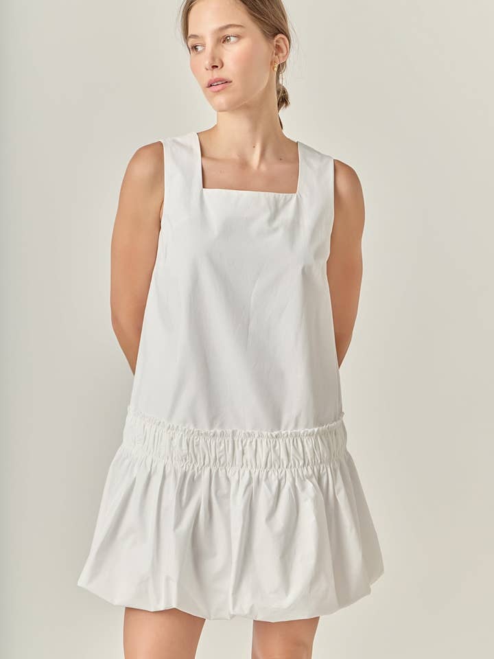 Shirring Detailed Sleeveless Dress for wholesale by English Factory