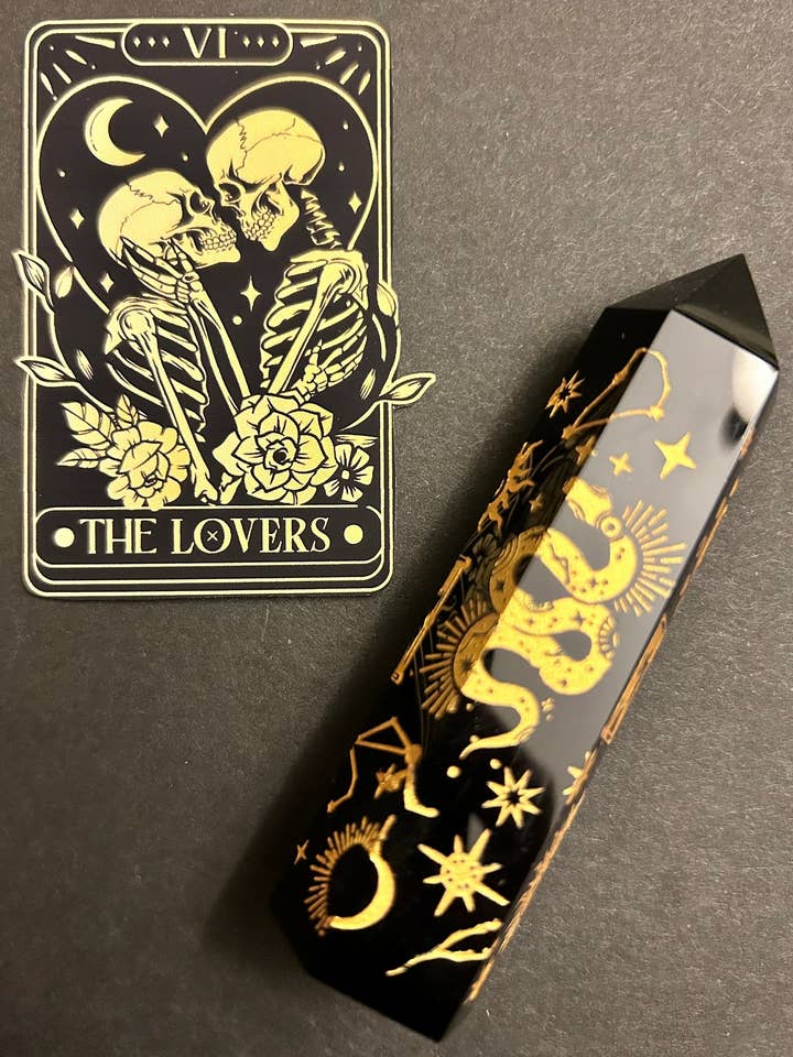 “The Lovers” Tarot Card Stickers for wholesale by Uniquely Made Design