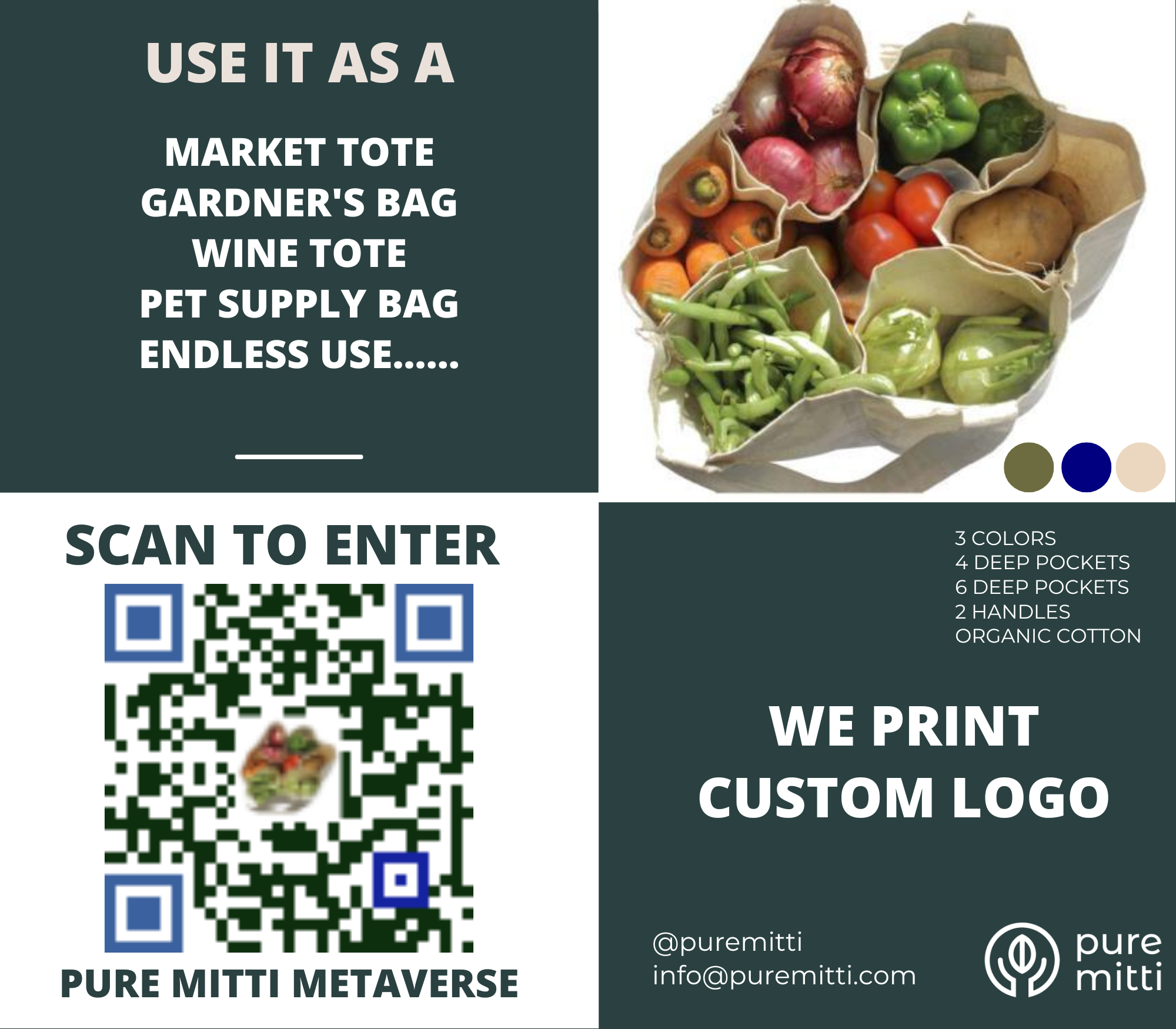 Pure Mitti - Wholesale Tote Bag - Women's - Custom Print Cotton Tote Bag – Add Your Logo2