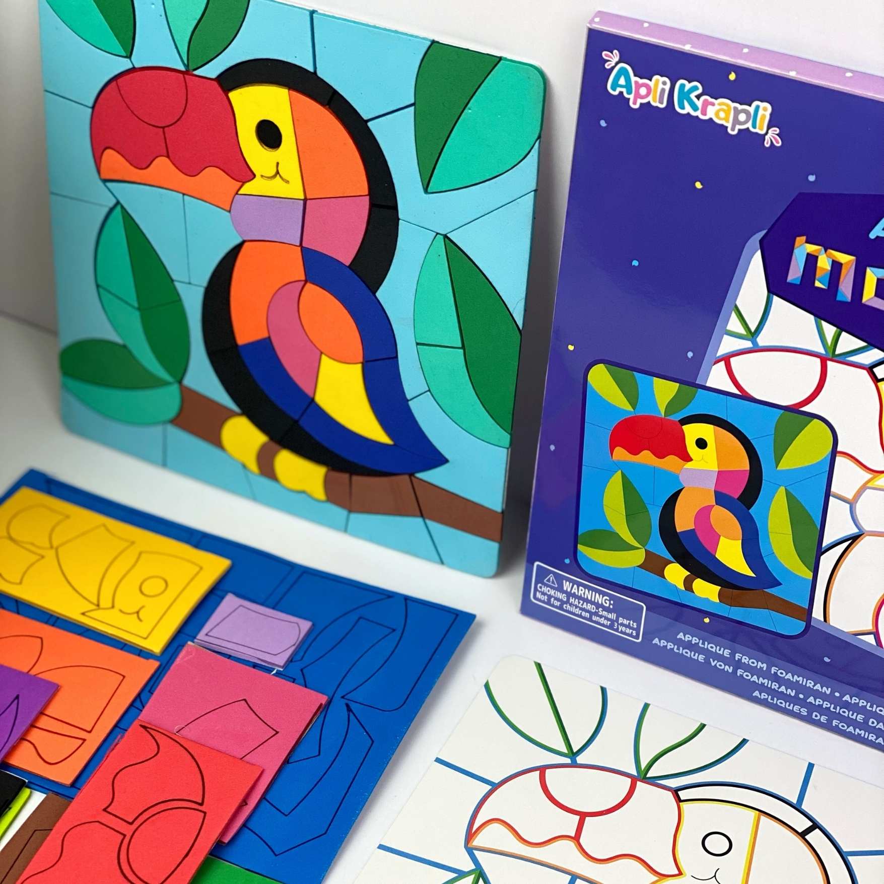 HARMANDI - Vendita all'ingrosso Puzzle - Bambini - Toucan - Kit mosaico in schiuma - Appli Krapli2
