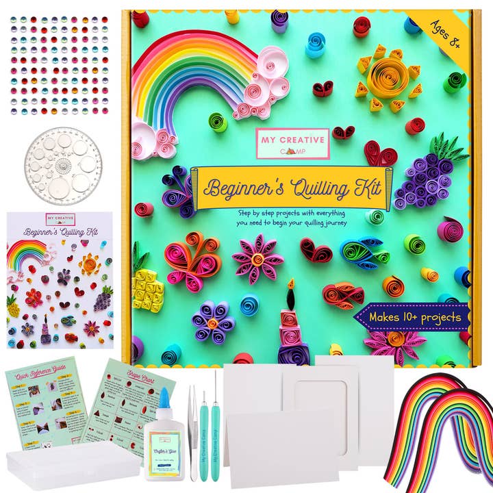 My Creative Camp LLC - Wholesale DIY Craft Kit - Kids - Beginner's Quilling Kit - DIY Craft Kit for Kids + Adults