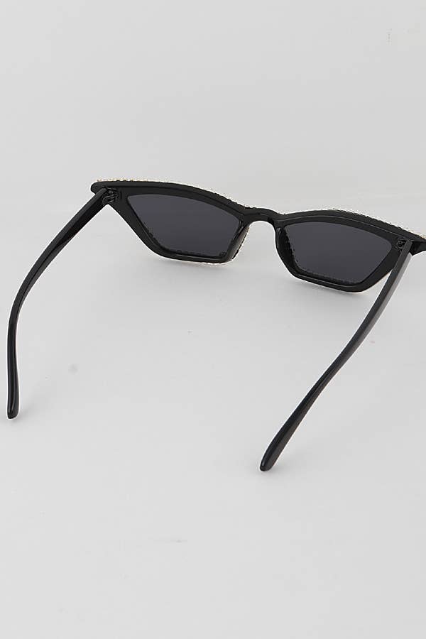 MIX COLOR Rhinestone Rimmed Cateye Sunglasses for wholesale on Faire2