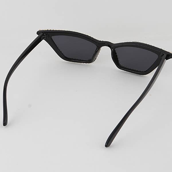 MIX COLOR Rhinestone Rimmed Cateye Sunglasses for wholesale on Faire2