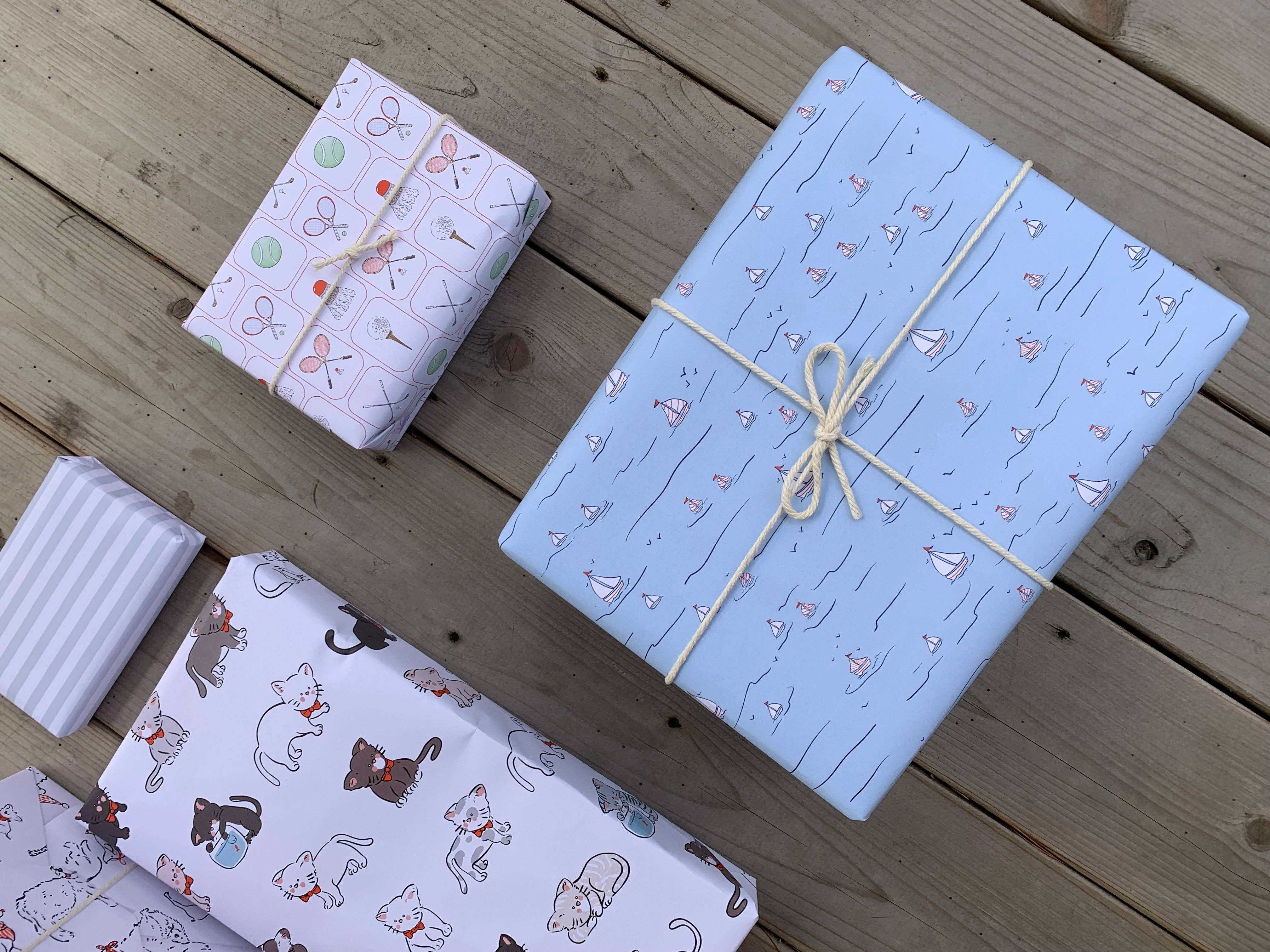 Ramus & Co. - Wholesale Wrapping Paper Roll - Sails Up Gift Wrap Double-Sided5