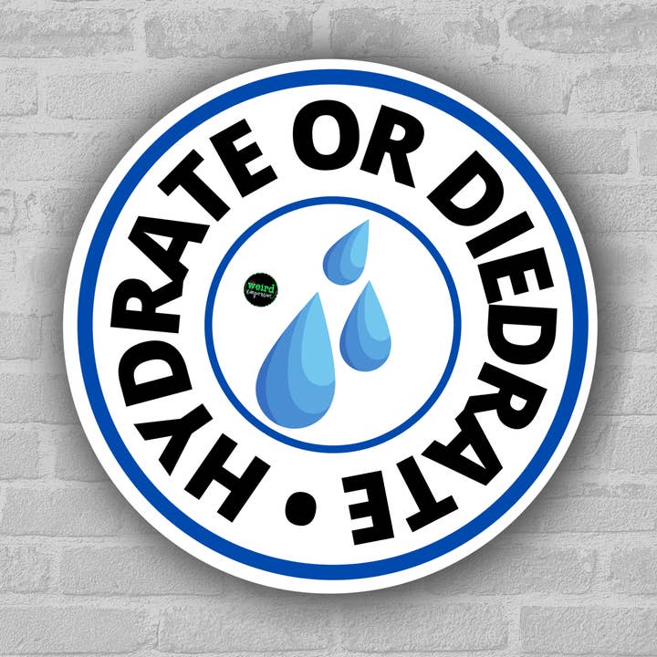 3" Hydrate or Diedrate Sticker for wholesale by the weird emporium