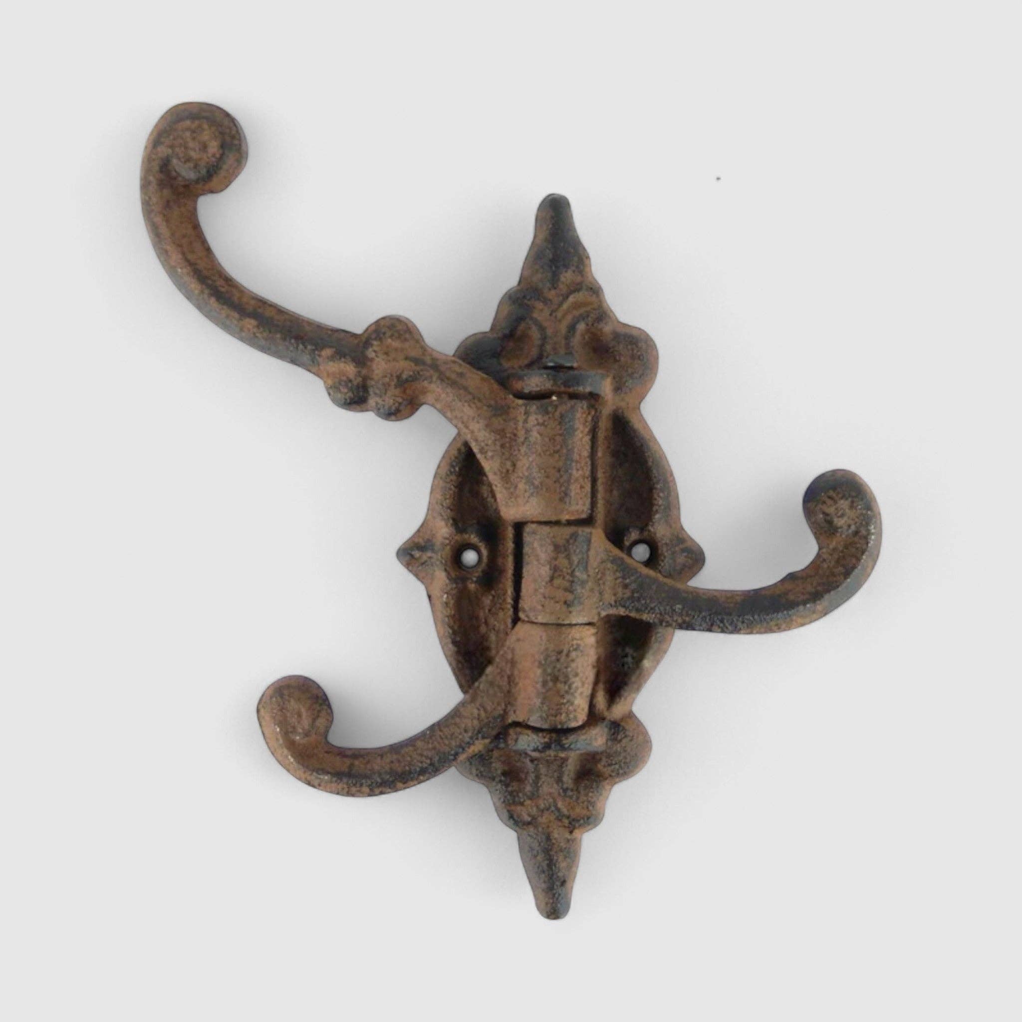 Iron & Blossom - Wholesale Wall Hook - Triple Tier Cast Iron Hooks, Rustic Wall Organizer1