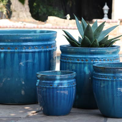 Décor Planter, Falling Aqua for wholesale by Pacific Home & Garden