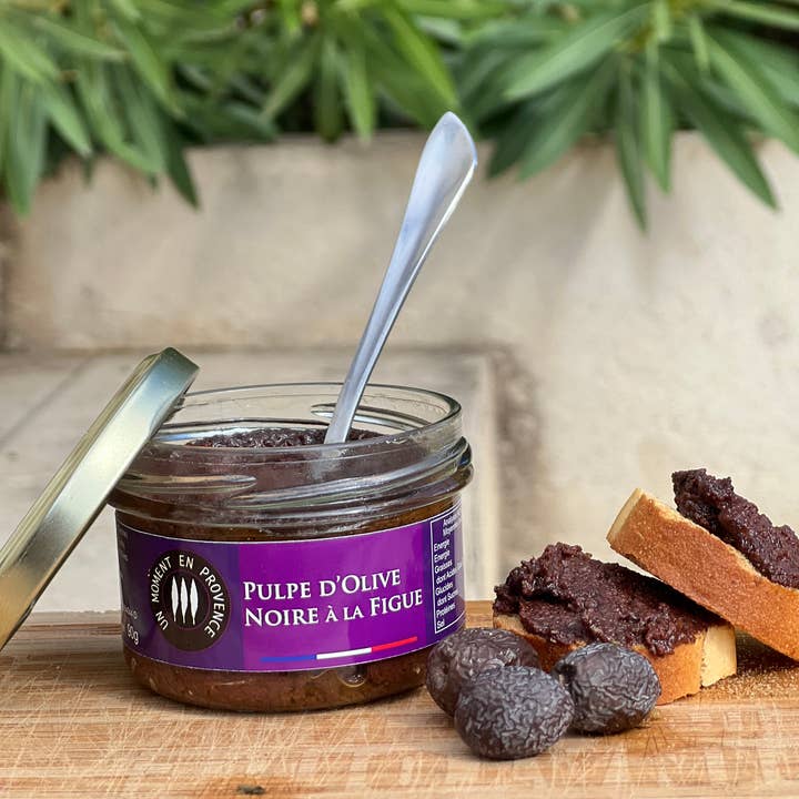 UN MOMENT EN PROVENCE - Venta al por mayor Salsas - Pulpa de aceituna negra con higo Baronnies en 90 g 🌿✨0