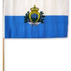 Bandeira Montada San Marino 12in x 18in por atacado de 1-800 Flags