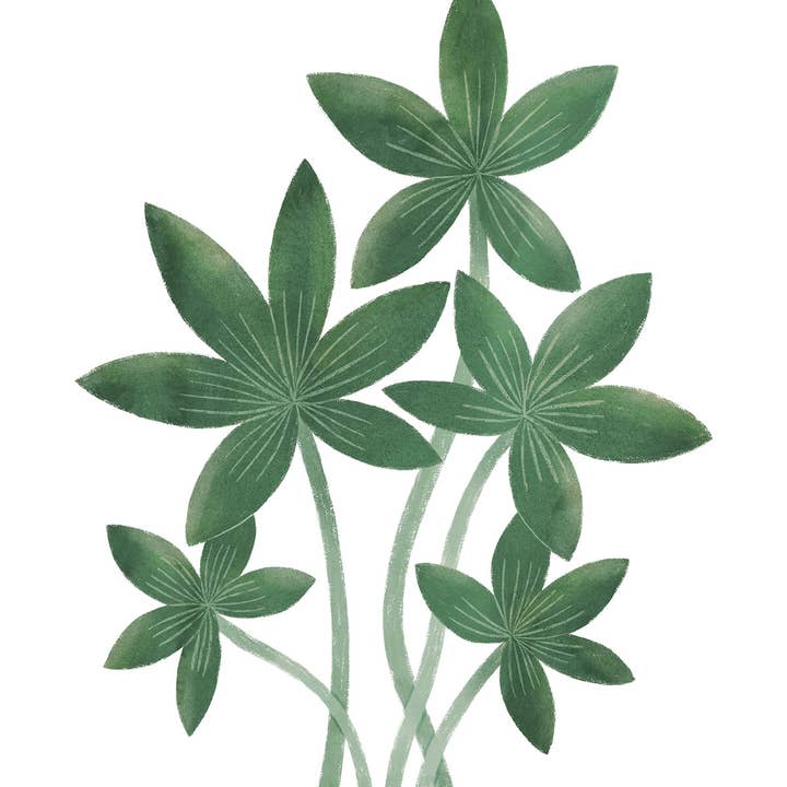 LILIPINSO - Venta al por mayor Pegatina - YATSUNI - Adhesivos de pared - Vegetations tropicales (S1565)