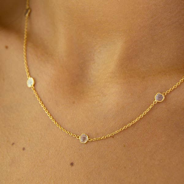 Sophie Deschamps Bijoux - Vendita all'ingrosso Girocollo/collier - Collana catena diamante polki Diana (CCHPR3)
