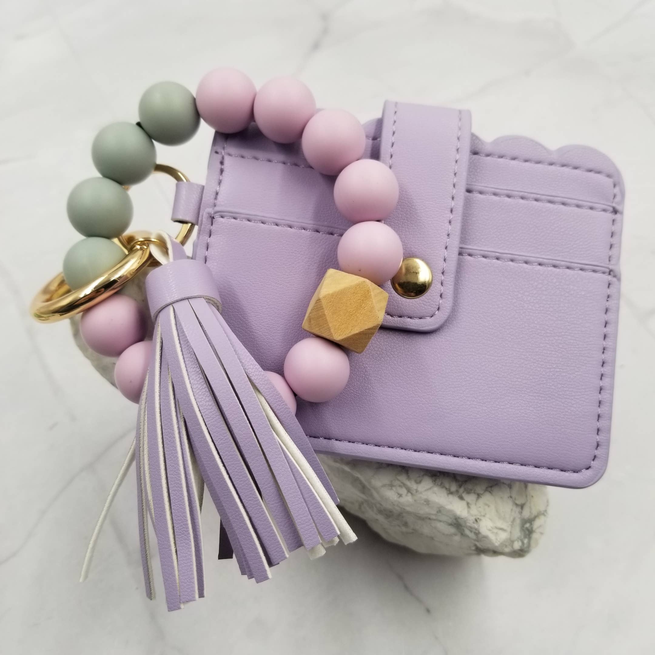 The Pretty Jewellery - Wholesale Keychain Bracelet - Silicone Bead Bangle Keychain Card Holder Bracelet4