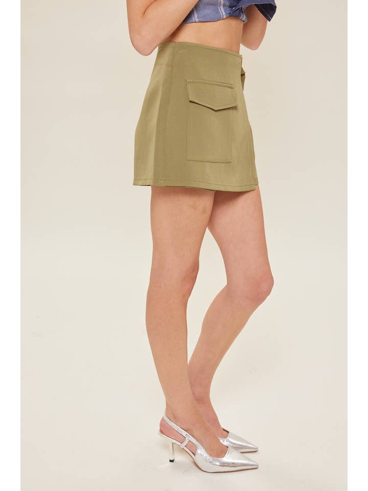 idem ditto – wholesale Skirt – Women’s – CLASSIC WRAP MINI SKIRT WITH ATTACHED BELT BUCKLE7