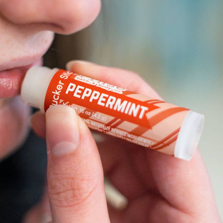 Rinse Bath Body Inc - Wholesale Lip Balm - Pucker Stick Peppermint | Lip Balm | Classic Mint0