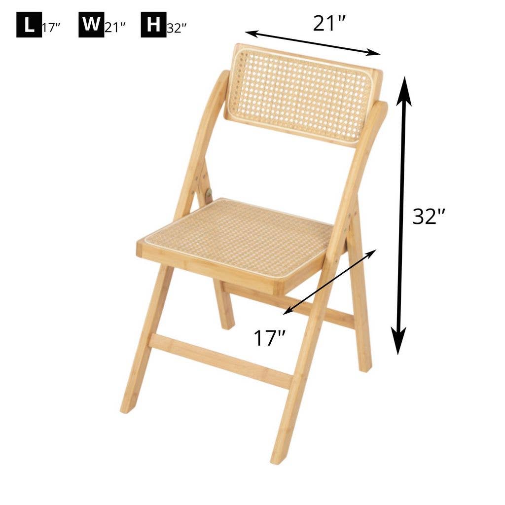 Aria Home – wholesale Folding chair – Set of 2 Tristan Bamboo Wood Folding Chair,10