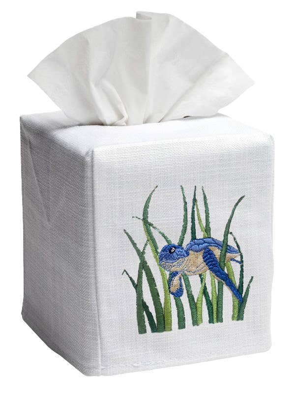 Jacaranda Living - Wholesale Tissue Box - Tissue Box Cover, Linen/Cotton, Embroidered3