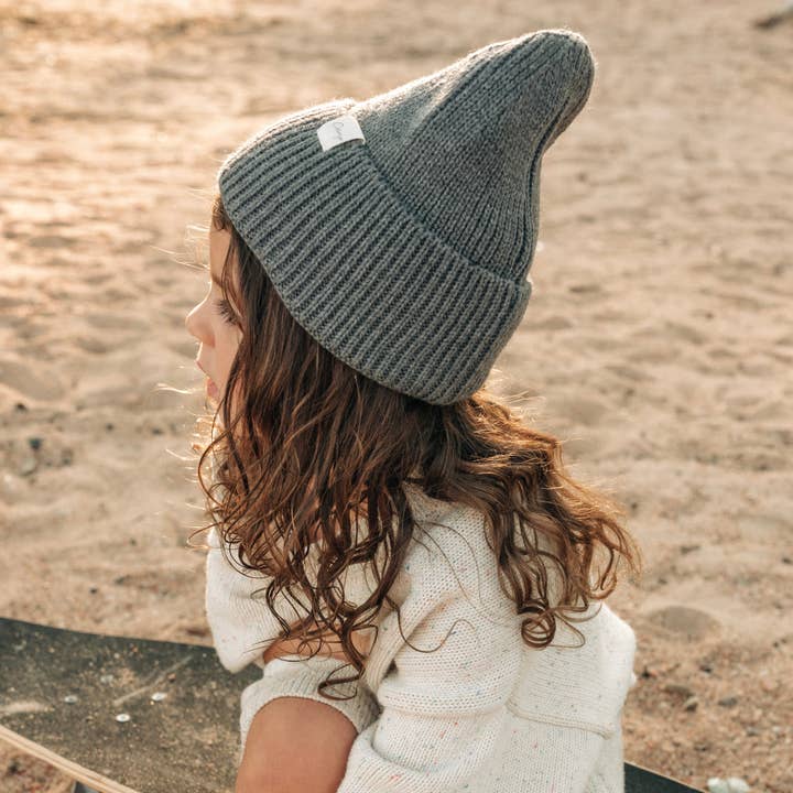 Cru Cuffed Beanie, Stone for wholesale by Camp The Label