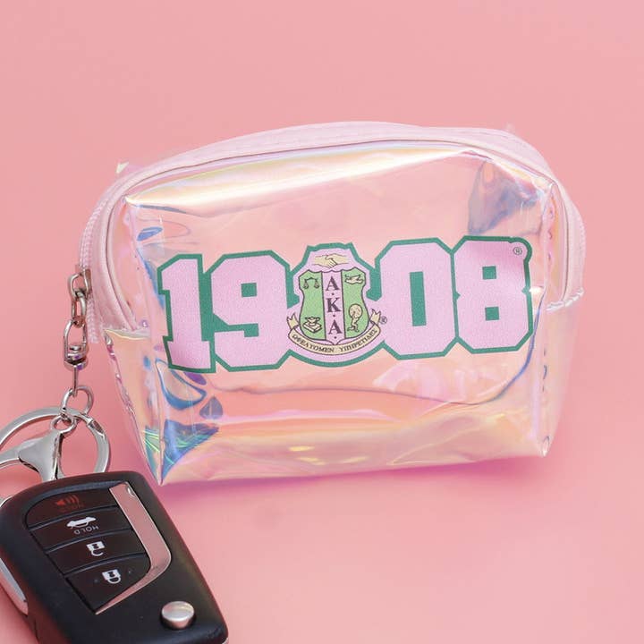 Clip portachiavi con cerniera iridescente AKA Sorority per la vendita all'ingrosso da parte di PinktownUSA