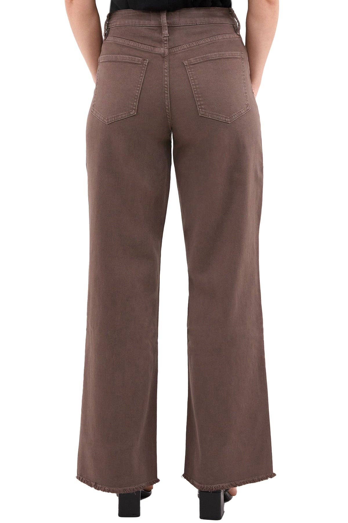 Java Plus Size Chloe High Rise  Frayed Wide Leg Pants for wholesale on Faire2