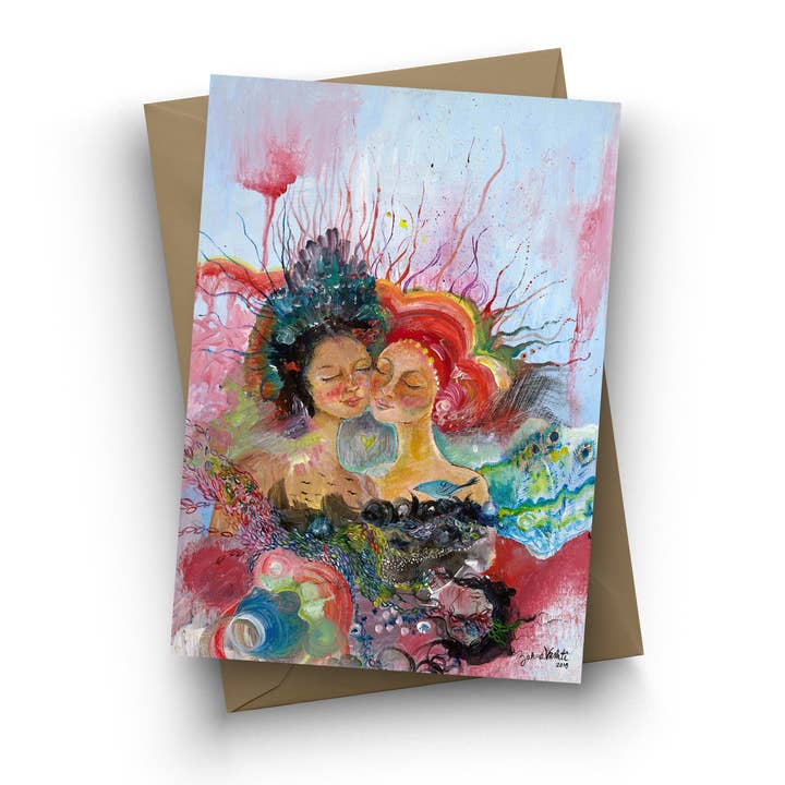 Enkelt kort med ”BFF” för wholesale av Jahna Vashti