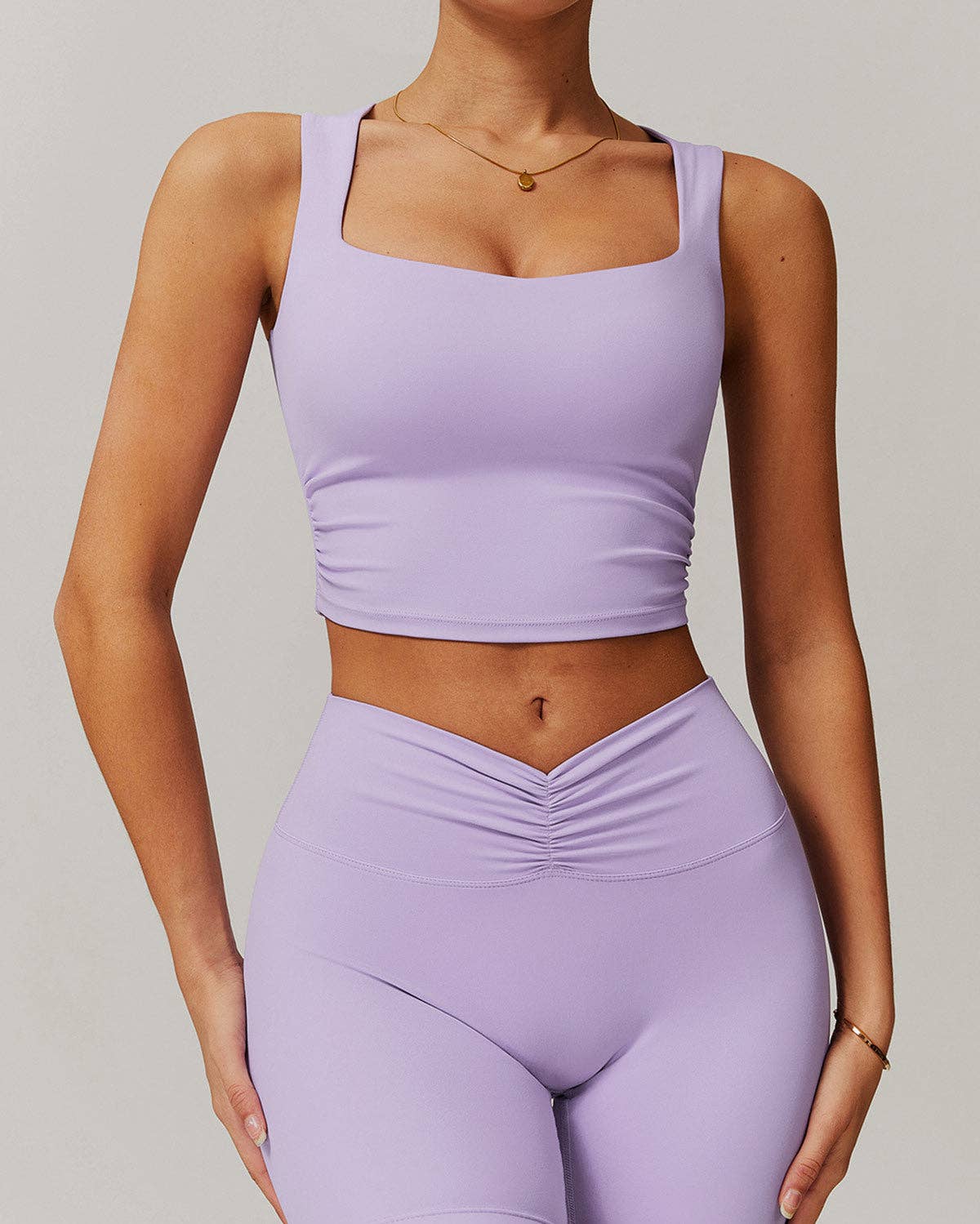 React Activewear - Wholesale Athletic Top - Women's - Lyra Crop Top - Purple0