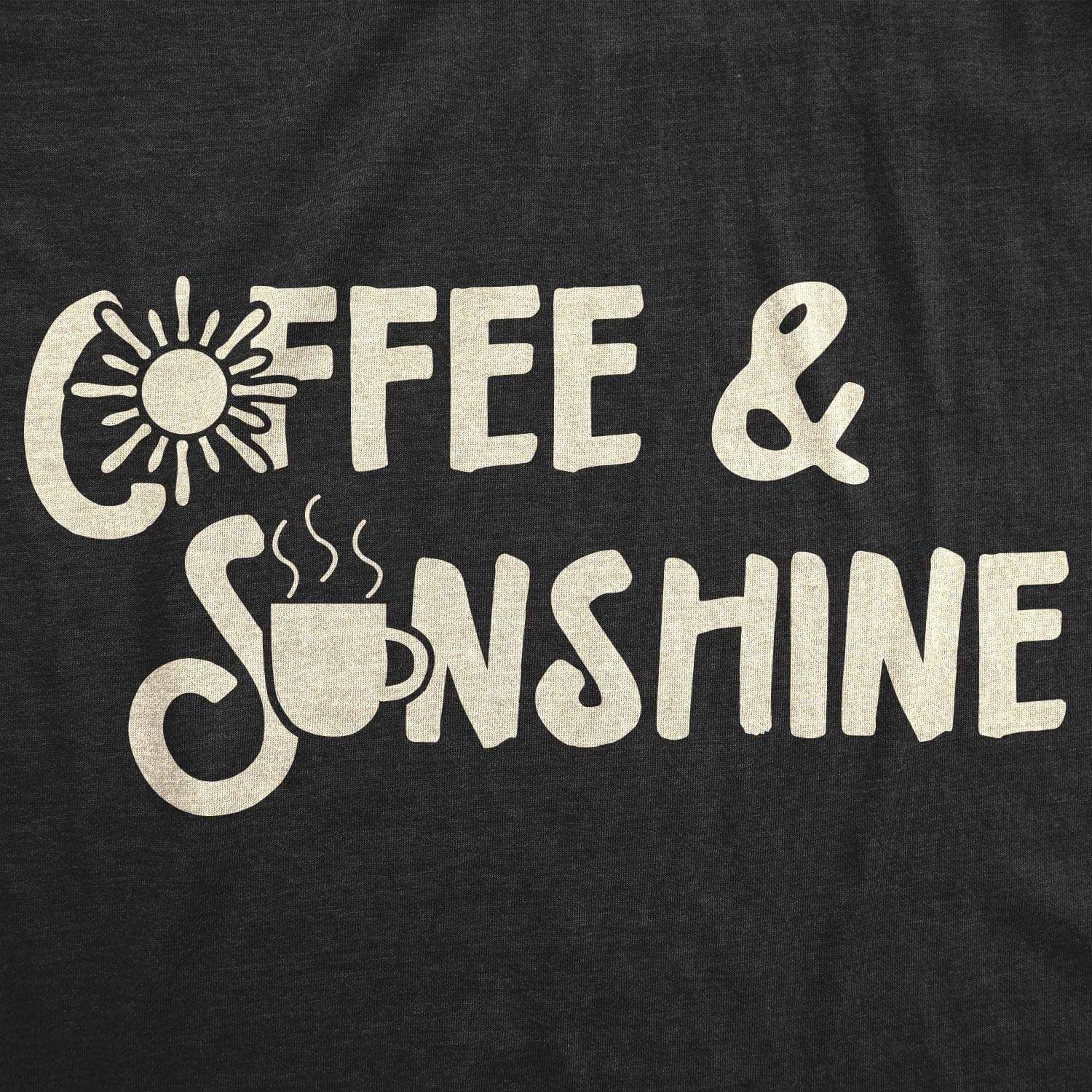 Heather Black Coffee And Sunshine Women's Tshirt Coffee Graphic Tee for wholesale on Faire0