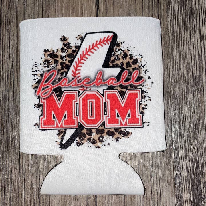 Just Peachy Apparel LLC - Wholesale Drink Huggers & Koozies - Lightning Bolt Baseball Mom Koozie