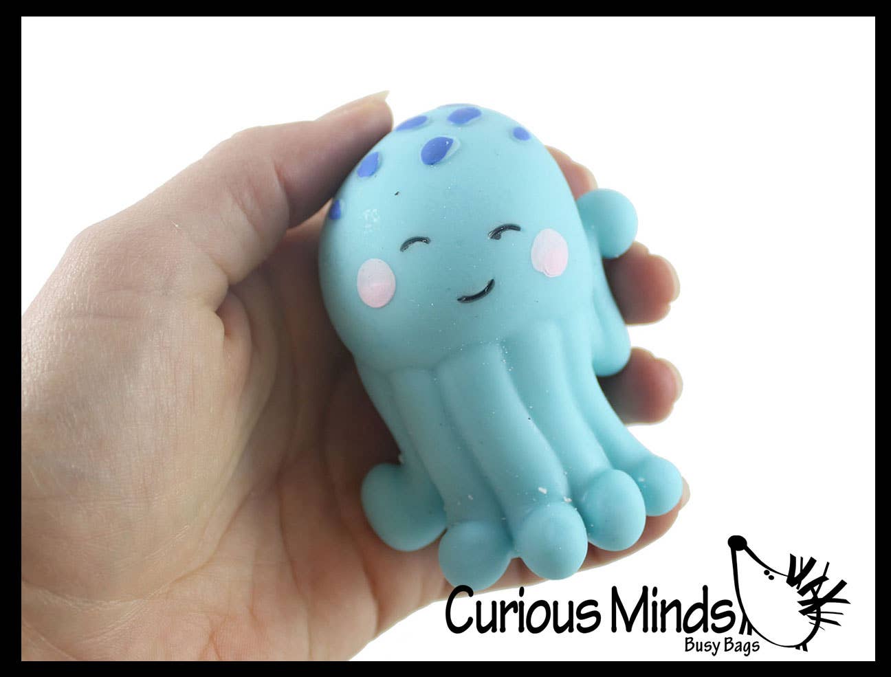 Curious Minds Toys - Vente Jouet mou – enfant et bébé - 1 boule anti-stress en forme de méduse remplie de crème pour chiens - Squishy8